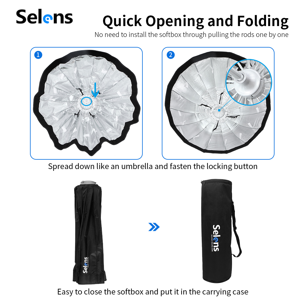 Selens Deep Parabolic Softbox  - Parabolic Umbrella Deep recension och pris