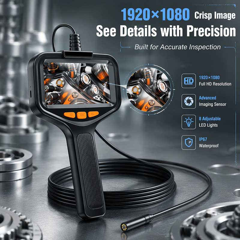 1080P HD Industrial Borescope  - Macro Photography Led Lighting recension och pris