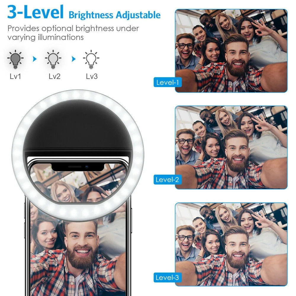 USB Charging LED Selfie Ring L - Photography Lighting Effects recension och pris