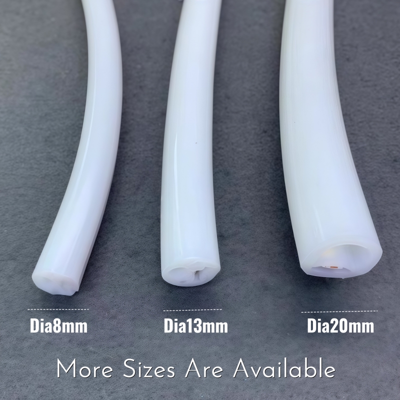 8/10/12mm Round Neon LED Strip - Diffusion Material Roll recension och pris