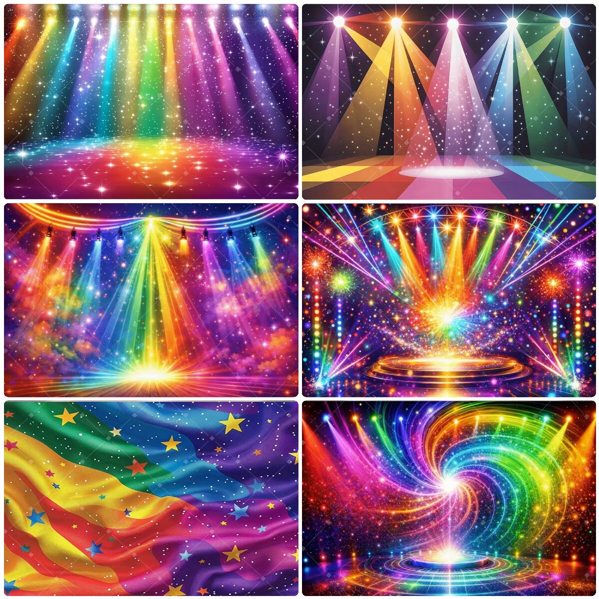 Colorful Rainbow Stage Light B - Photography Lighting And Background recension och pris