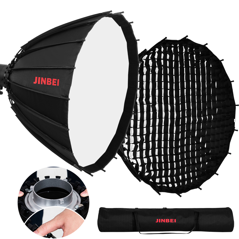 JINBEI 120cm Deep Reflective P - Parabolic Umbrella Deep recension och pris