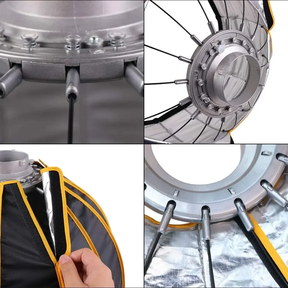NiceFoto LED 35inch/90cm Quick - Parabolic Umbrella Deep recension och pris