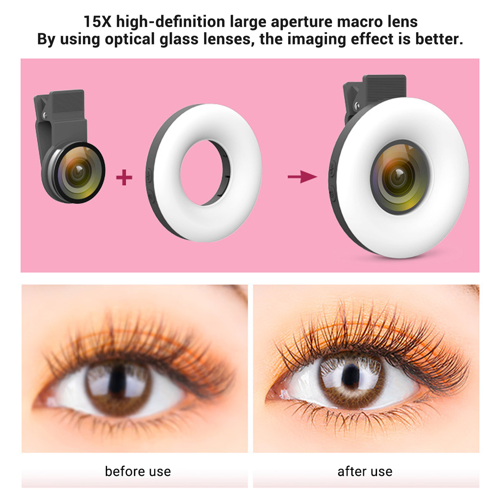 Phone LED  Light 15X Macro Len - Macro Photography Led Lighting recension och pris